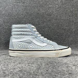 Vans Sk8 Hi 38 DX Anaheim Factory Men’s Sz 11 Light Blue Warp Check Skate Shoes
